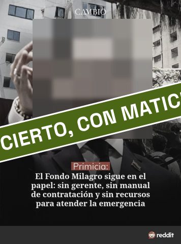 Miniatura del contenido original con el sello Cierto, con matices y rostros difuminados